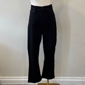 NWOT Madewell Black High-Rise Crop Flare Jeans – Size 28